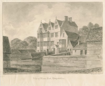 Weston-on-Trent - Sala: rysunek w sepii, 1841 autorstwa George Buckler