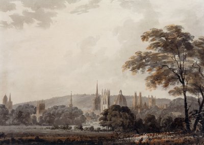 Widok na wieże i wieże Oksfordu, Oxfordshire autorstwa George Bulteer Fisher