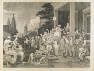 Dowód 5 z „Wyborów powiatowych” autorstwa George Caleb Bingham