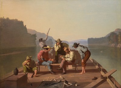 Karty do gry flisaków autorstwa George Caleb Bingham