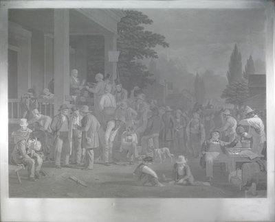 Blacha stalowa dla „Wyborów Powiatowych” autorstwa George Caleb Bingham