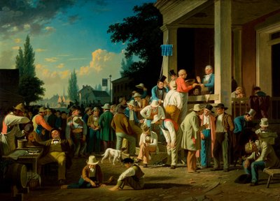 Wybory okręgowe autorstwa George Caleb Bingham