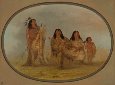 Wódz Blackfoot, jego żona i lekarz, 18611869. autorstwa George Catlin