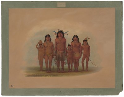 Indyjska rodzina Connibo autorstwa George Catlin