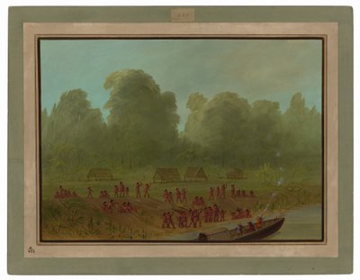 Wioska A Mayoruna autorstwa George Catlin