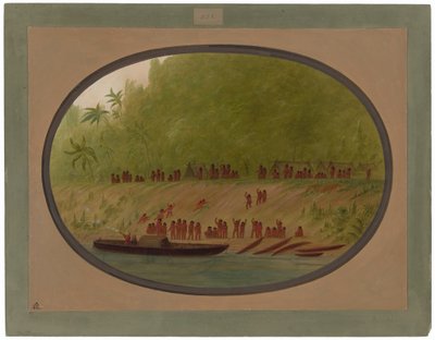 Mała wioska Orejona autorstwa George Catlin