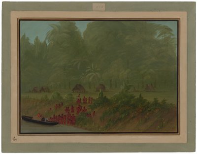 Wioska Yahua autorstwa George Catlin