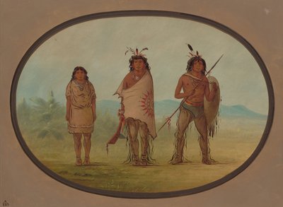 Wódz Yumy, jego córka i wojownik, 18551869. autorstwa George Catlin