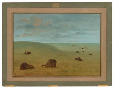Po pogoni za bizonami - Sioux autorstwa George Catlin