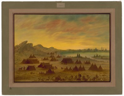 Wioska Apaczów autorstwa George Catlin