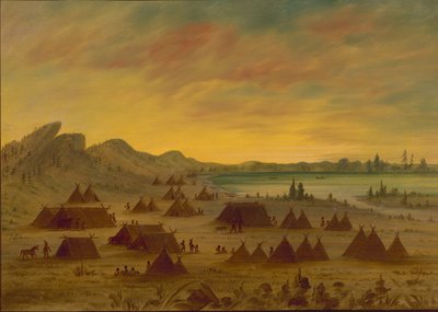 Wioska Apaczów, 18551869. autorstwa George Catlin