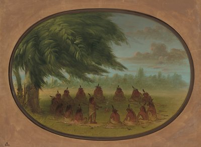 Rada indyjska - Sioux, 18611869. autorstwa George Catlin