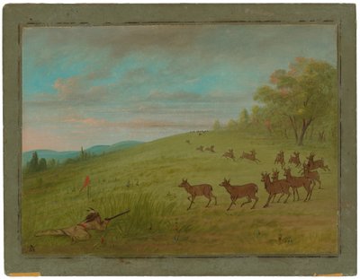 Strzelanie do antylop — Assinneboine autorstwa George Catlin