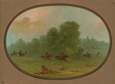Bitwa między Apaczami Jiccarilla i Camanchees, 18611869. autorstwa George Catlin