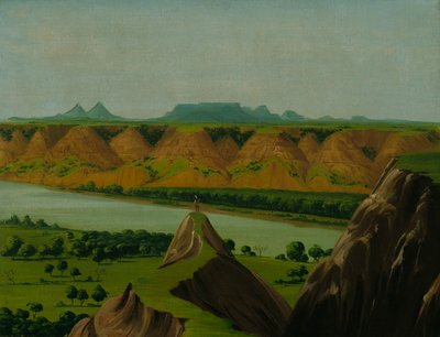 Big Bend na Upper Missouri, 1900 mil powyżej St. Louis autorstwa George Catlin