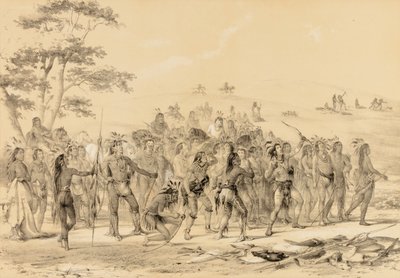 Braves Shooting Arrows - Zawody - nr 24 autorstwa George Catlin