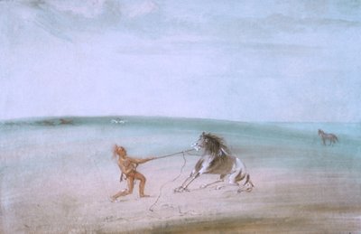 Złamanie dzikiego konia autorstwa George Catlin
