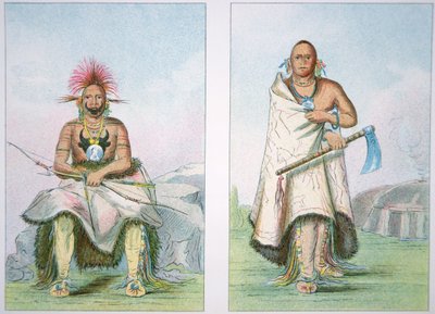 „Buffalo Bull” i „Wielki Łoś” autorstwa George Catlin