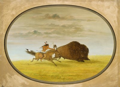 Polowanie na bizony autorstwa George Catlin