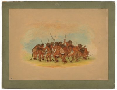 Taniec bawołów - Mandan autorstwa George Catlin