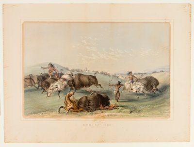 Polowanie na bizony, pościg nr 7 autorstwa George Catlin