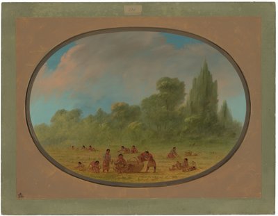 Indianie Caddo zbierają dzikie truskawki autorstwa George Catlin