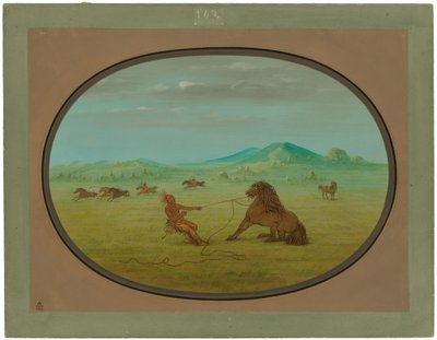 Łapanie dzikich koni - Pawnee autorstwa George Catlin