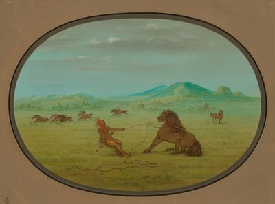 Łapanie dzikich koni - Pawnee, 18611869. autorstwa George Catlin