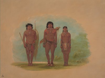 Wódz Chaco, jego żona i wojownik, 18541869. autorstwa George Catlin