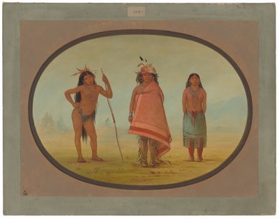 Wódz Cochimtee, jego żona i wojownik autorstwa George Catlin