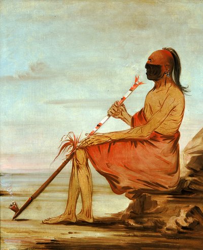 Coo-coo-coo, Sowa, sędziwy wódz, 1836. autorstwa George Catlin