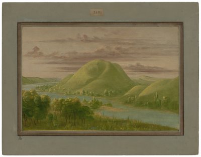 Ciekawe trawiaste urwiska, rzeka św. Piotra autorstwa George Catlin