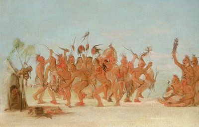 Dance to the Medicine Bag of the Brave autorstwa George Catlin