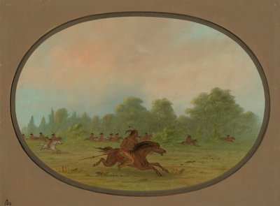Defile partii wojennej Komanczów, 18611869. autorstwa George Catlin