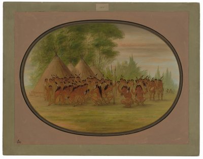 Taniec Orła - Choctaw autorstwa George Catlin