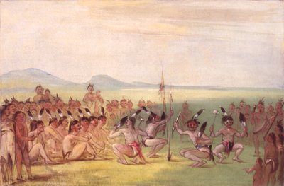 Taniec orła, Choctaw autorstwa George Catlin