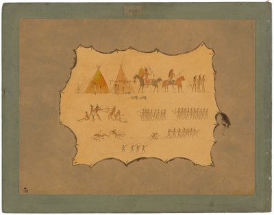 Faksymile szaty Cheyenne autorstwa George Catlin