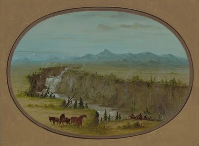 Wodospady rzeki Snake, 18551869. autorstwa George Catlin