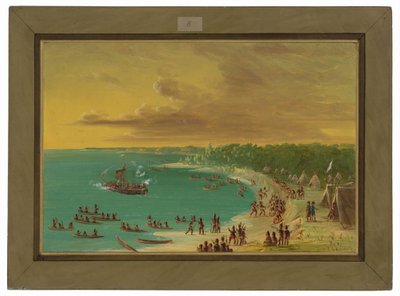 Pierwszy rejs gryfa po jeziorze Erie. 7 sierpnia 1679 r autorstwa George Catlin