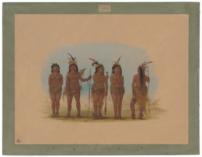 Pięciu Indian karaibskich autorstwa George Catlin