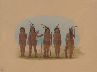 Pięciu Indian Karaibskich, 18541869. autorstwa George Catlin