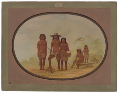 Pięciu Indian Majów autorstwa George Catlin