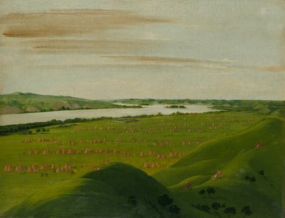 Fort Pierre, ujście rzeki Teton, 1200 mil powyżej Saint Louis autorstwa George Catlin