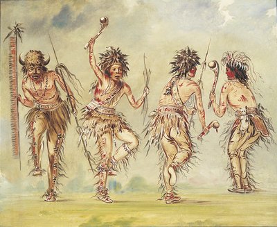 Czterech tancerzy autorstwa George Catlin