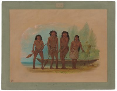 Czterech Indian Ognistych autorstwa George Catlin