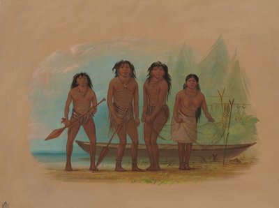Czterech Indian Ognistych, 18561869. autorstwa George Catlin