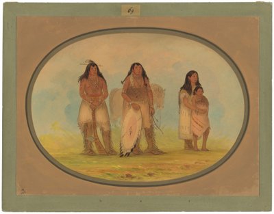 Czterech Indian Kiowa autorstwa George Catlin