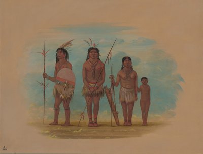 Czterech Indian Xingu, 18541869. autorstwa George Catlin