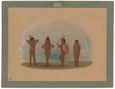 Czworo dzieci Zurumati autorstwa George Catlin