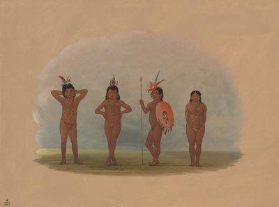 Czworo dzieci Zurumati, 18541869. autorstwa George Catlin